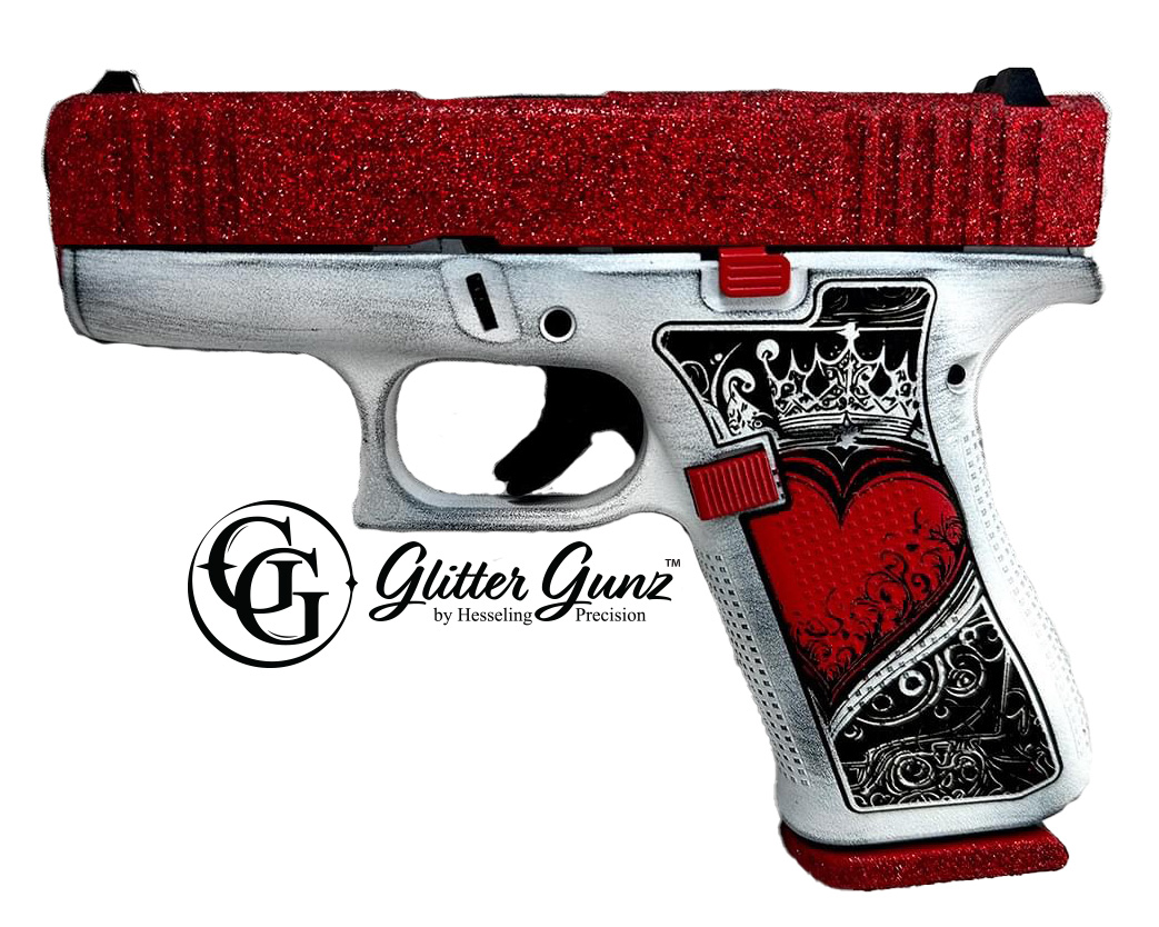 GLOCK 43X 9MM GLITTER GUNZ QUEEN OF HEARTS - Sale